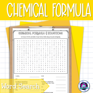 Chemical Formula Word Search